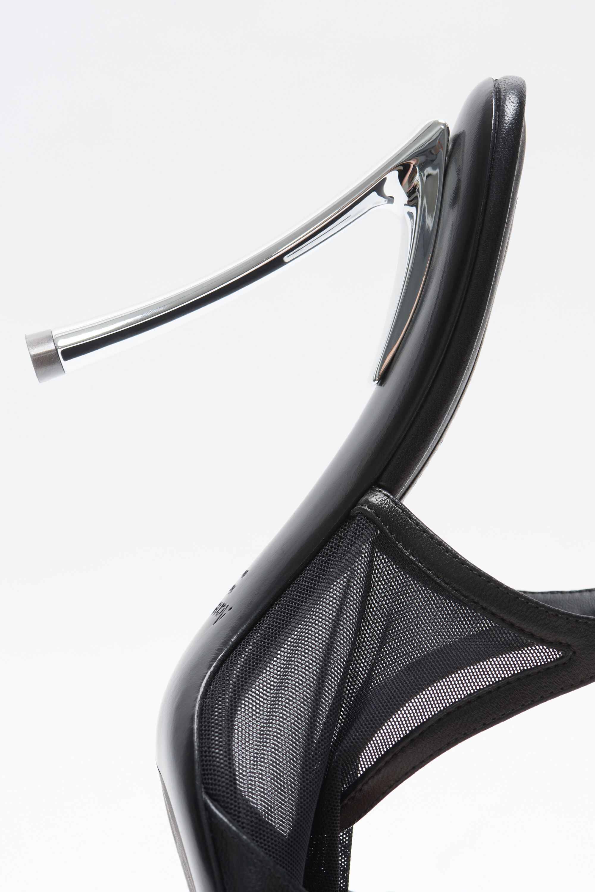 Mesh slingback heels - Black - 7