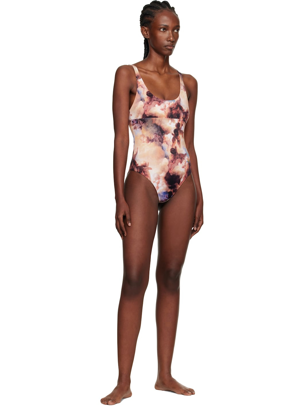 Multicolor Straight Line Swimsuit - 4