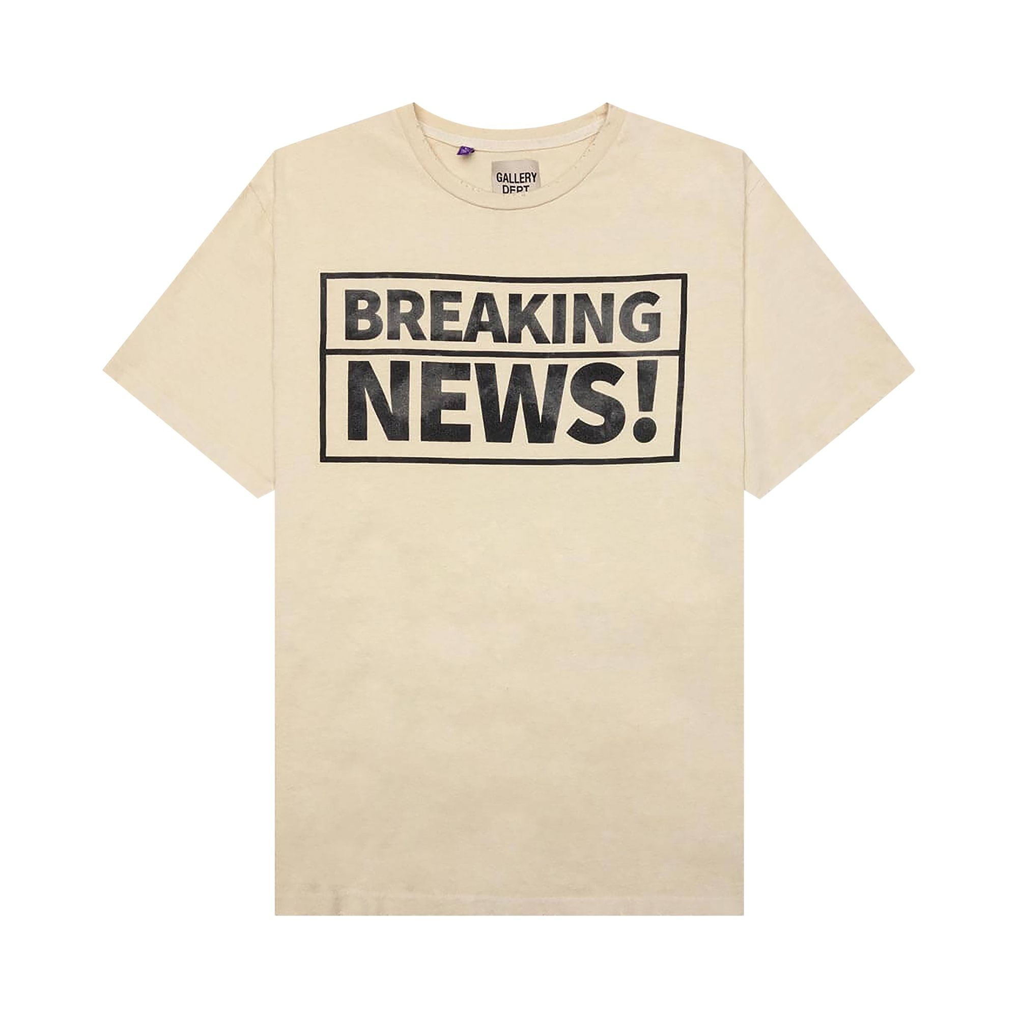 Gallery Dept. Breaking News Tee 'Antique White' - 1