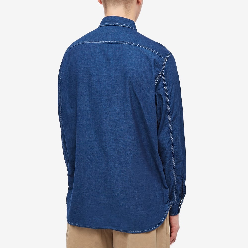 Beams Plus WORK Indigo Chambray Shirt - 3