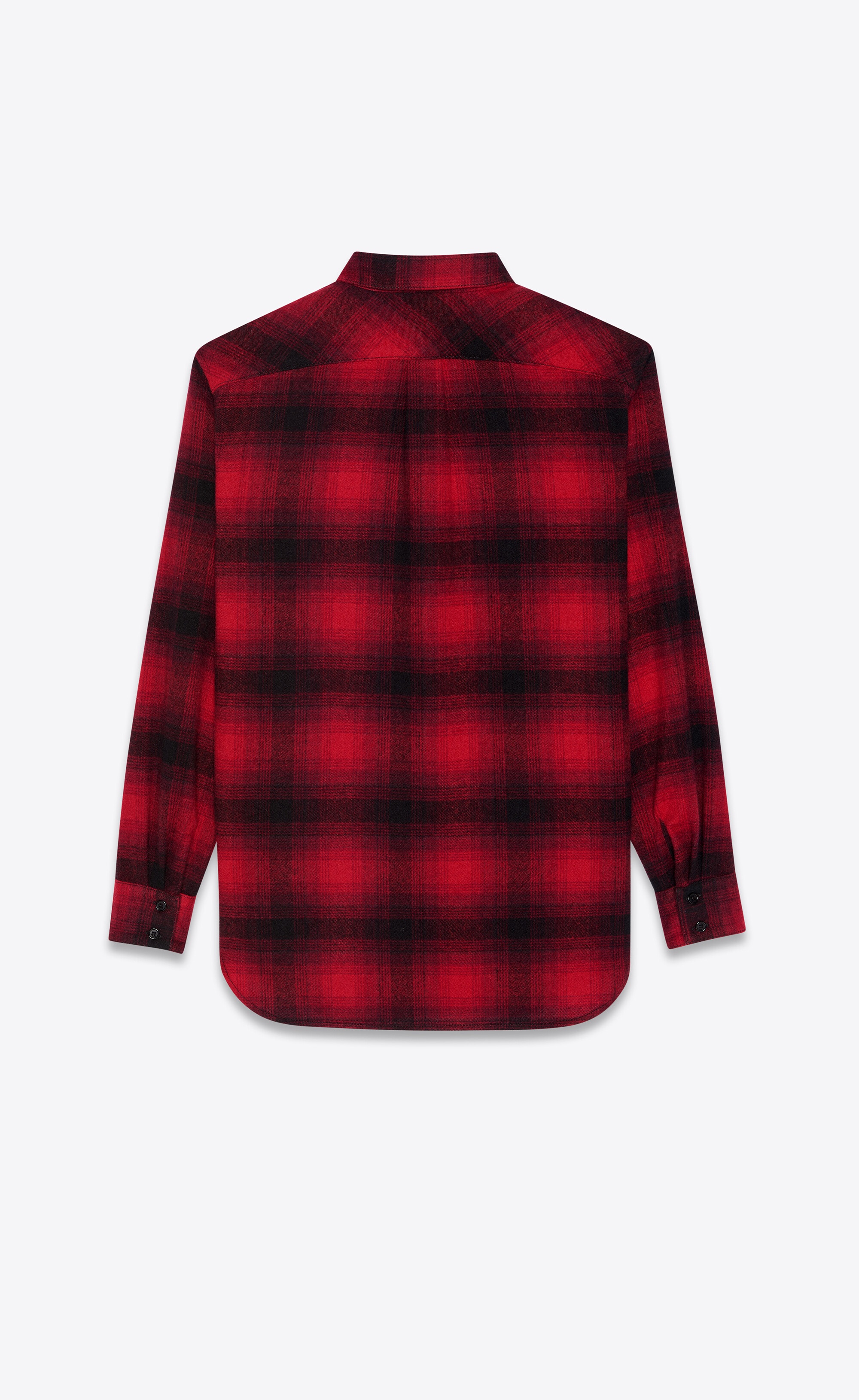 oversized shirt in checked wool - 2