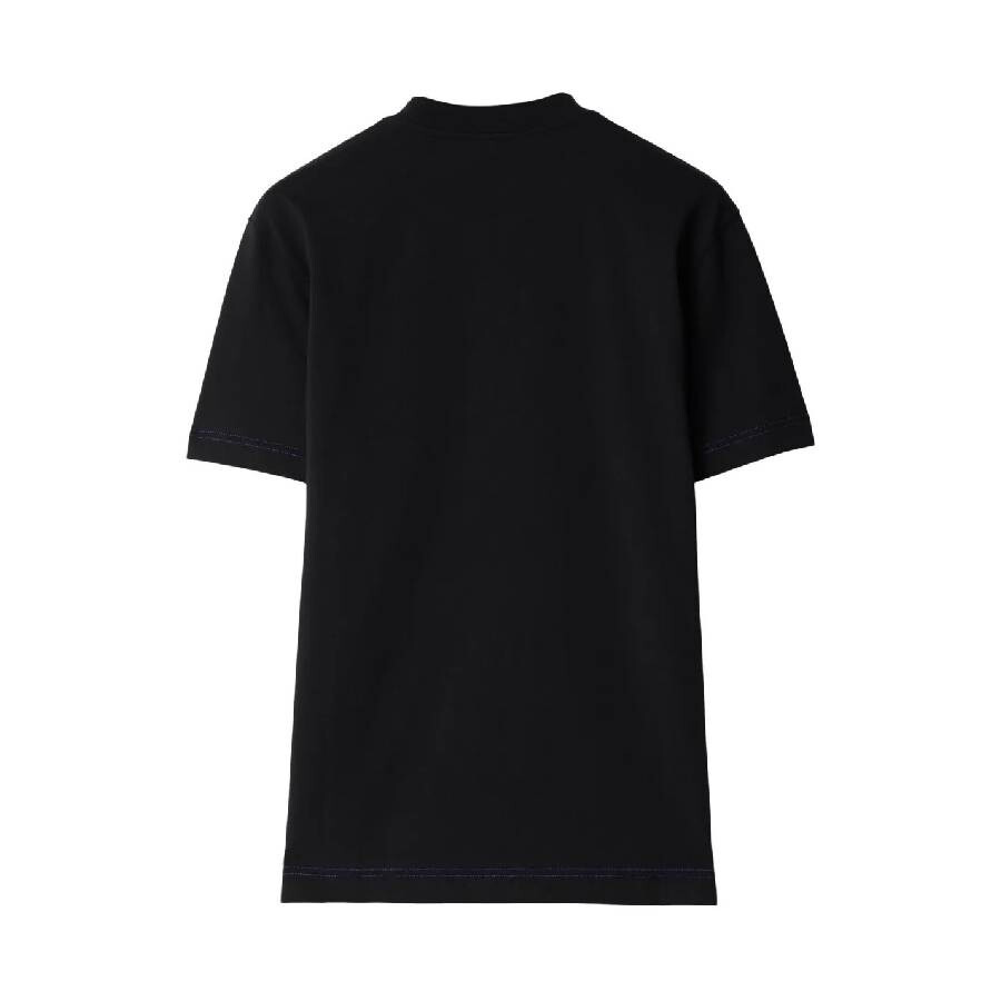 Burberry Logo Embroidered Cotton T-Shirt - 6