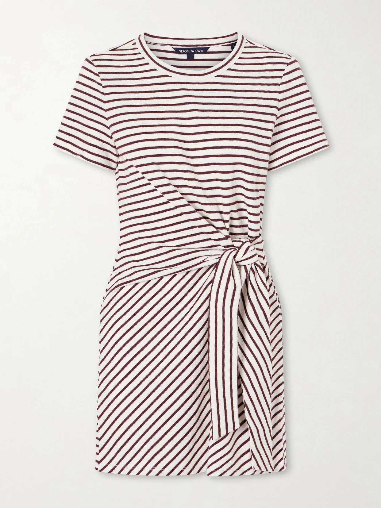 Elvaris Striped Knotted Jersey Mini Dress - 1