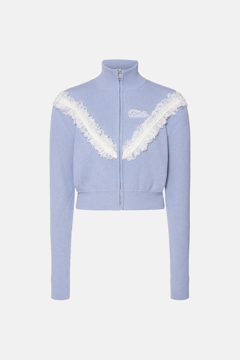 WOOL BLEND KNITTED CARDIGAN WITH ZIP 1