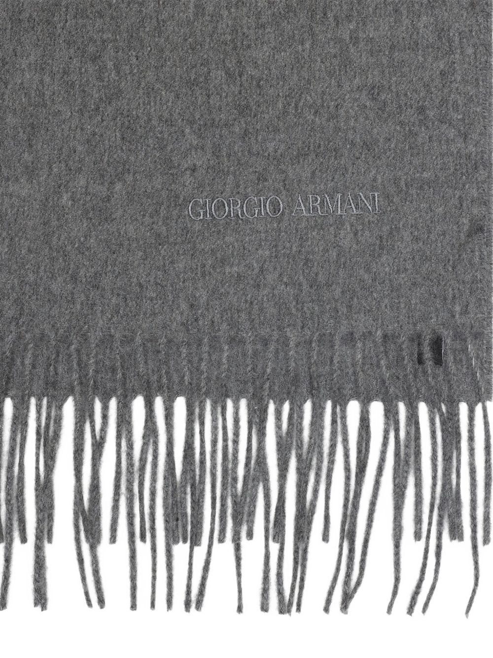 fringed cashmere scarf - 2