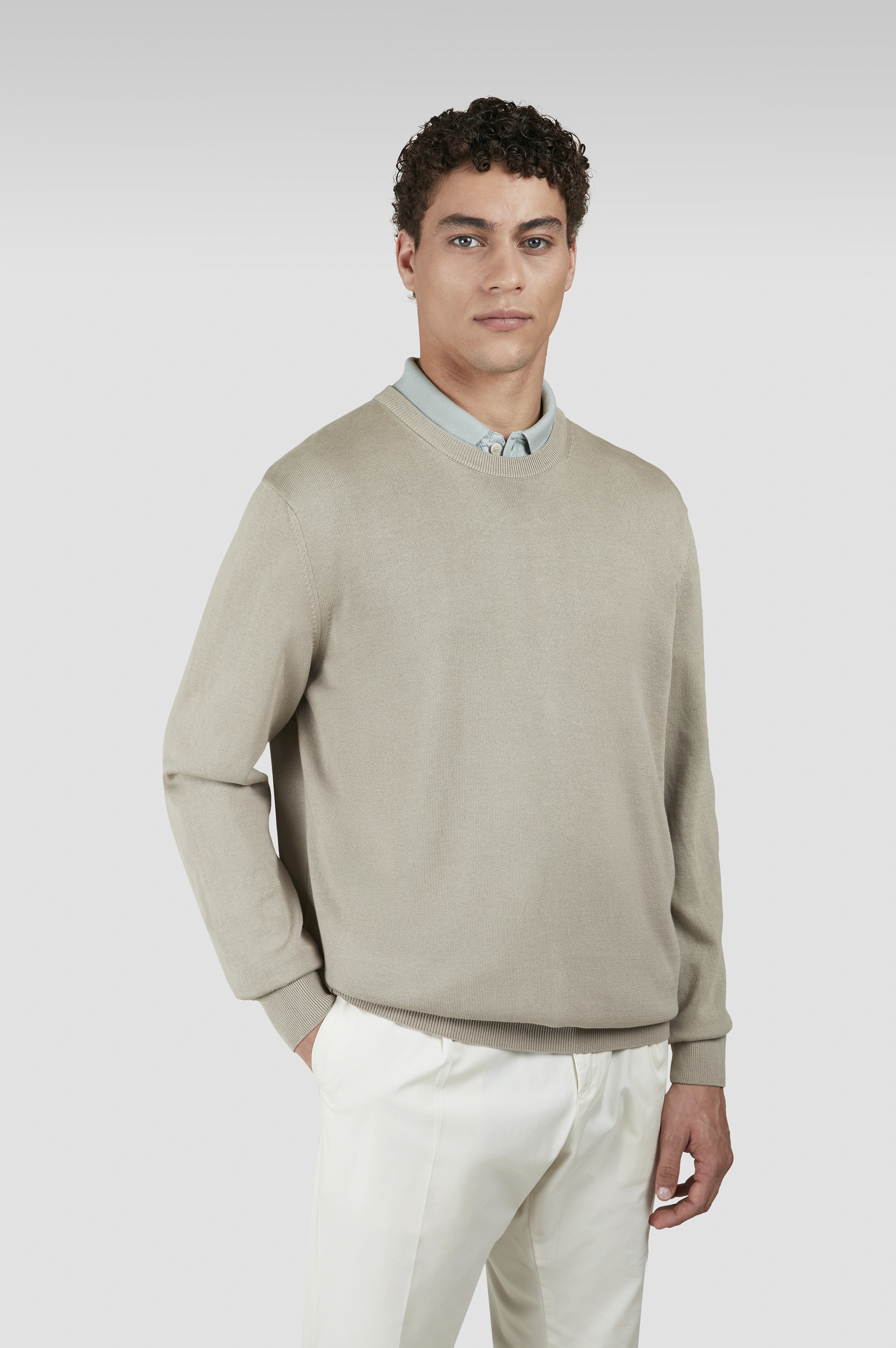 GARMENT-DYED PIMA COTTON CREWNECK SWEATER - 6