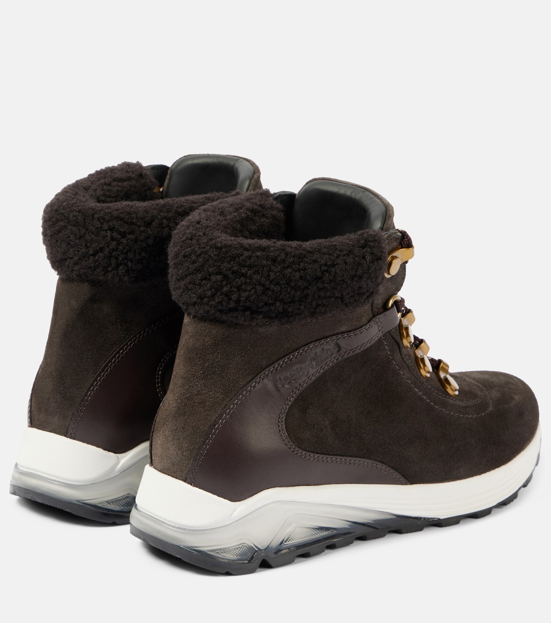 Brett shearling-trimmed suede hiking boots - 2