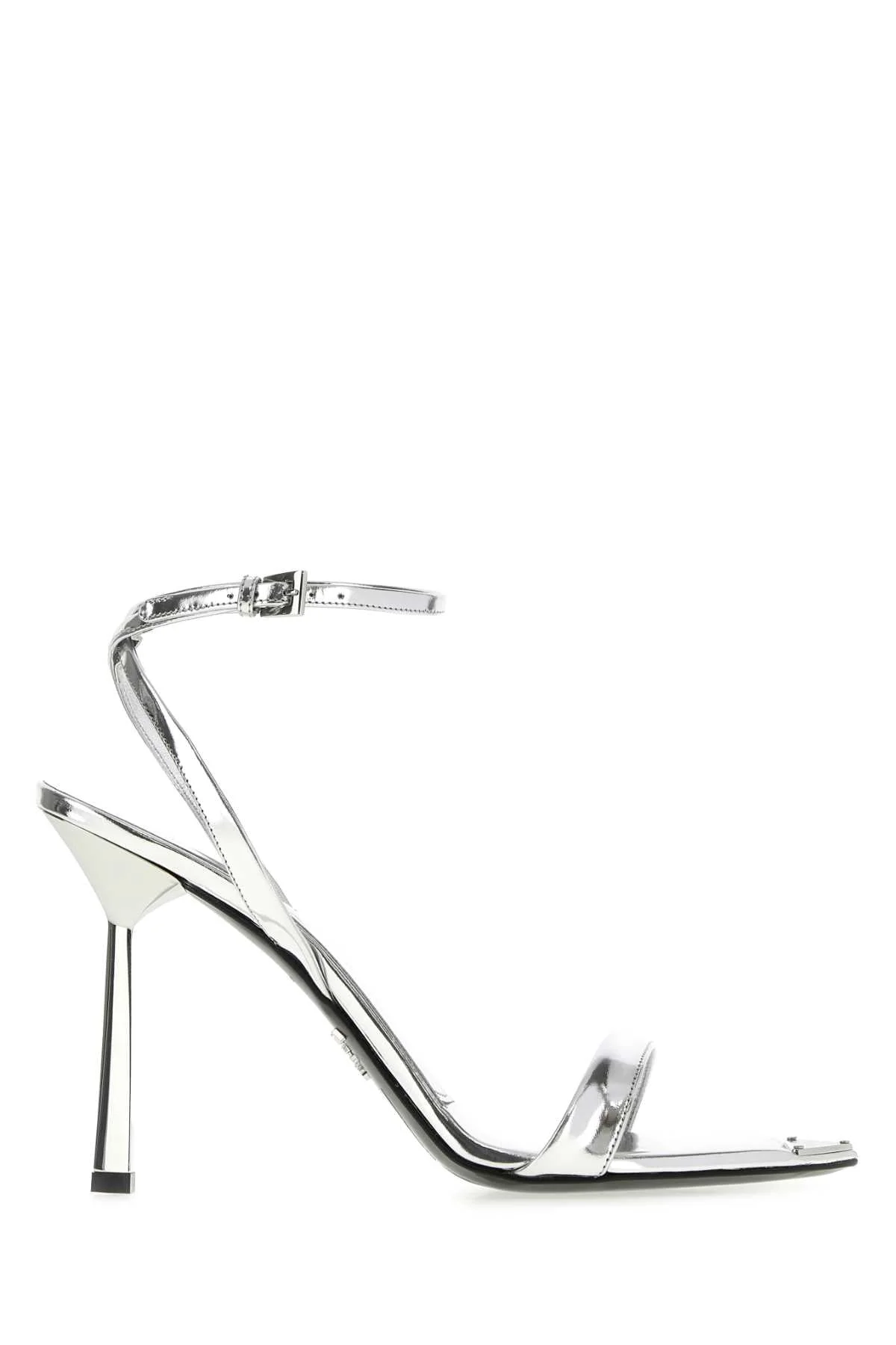 Prada Women Silver Leather Sandals - 1
