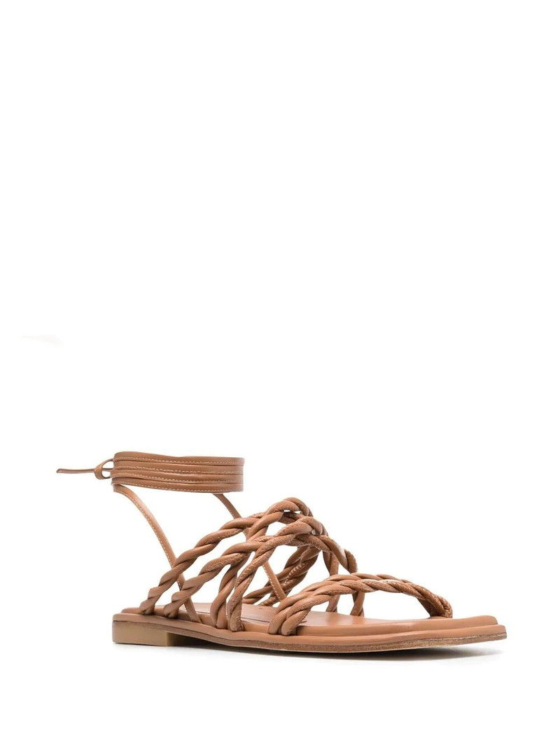 Stuart Weitzman braided strap sandals outlook