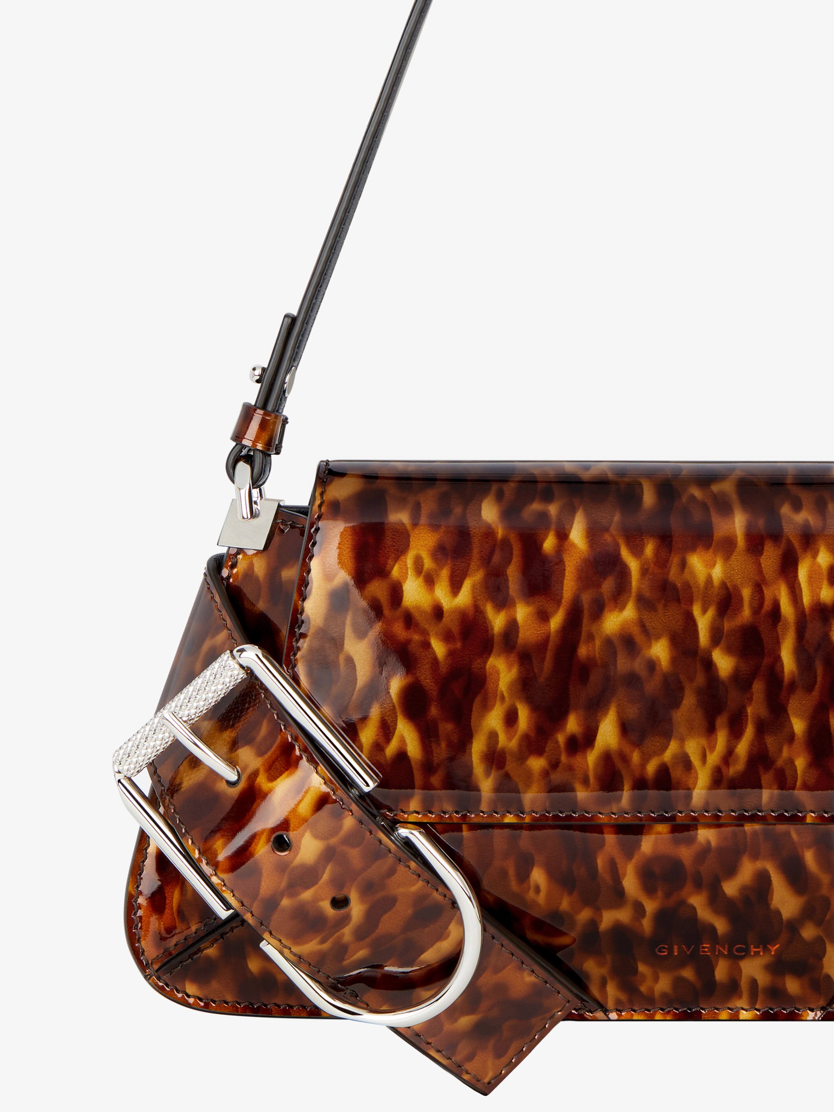 VOYOU SHOULDER FLAP BAG IN TORTOISESHELL LEATHER - 6