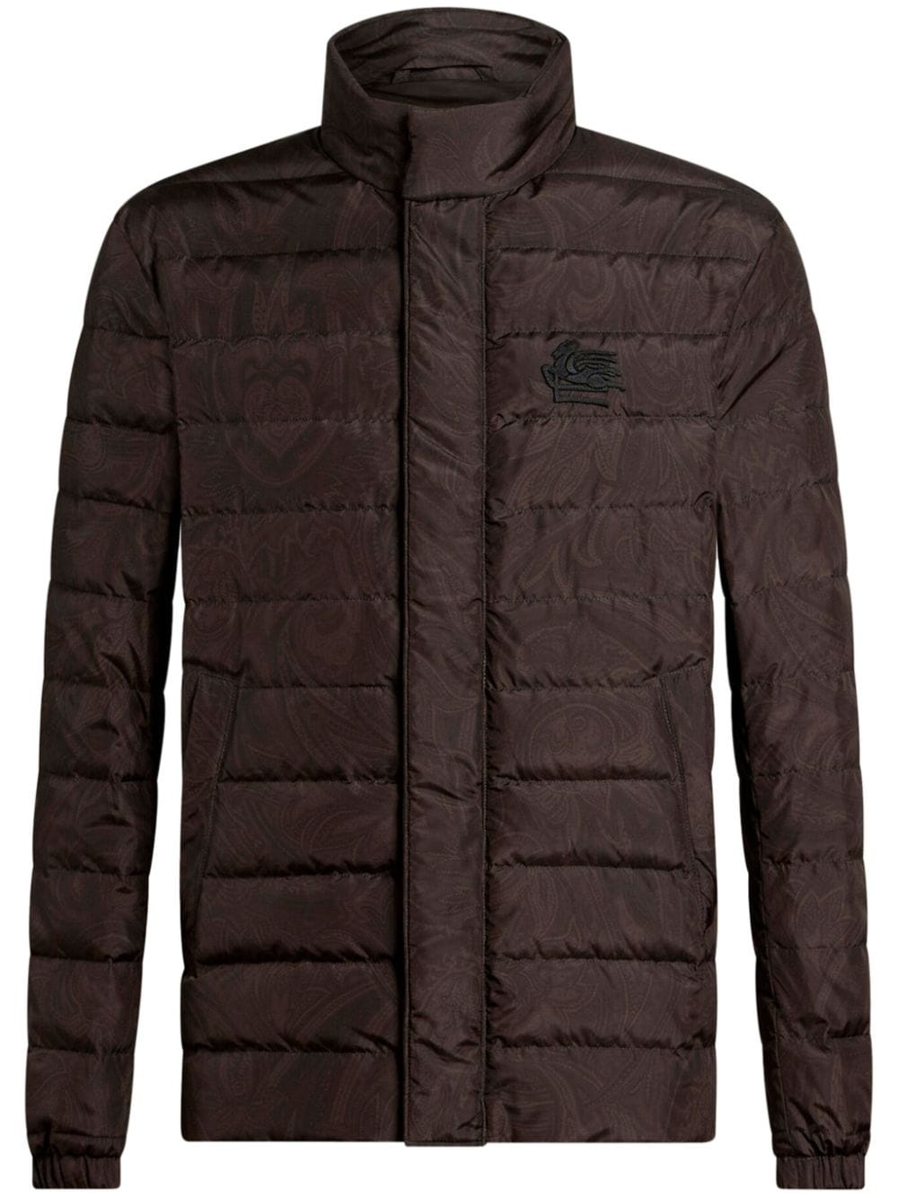 paisley-print quilted puffer jacket - 1