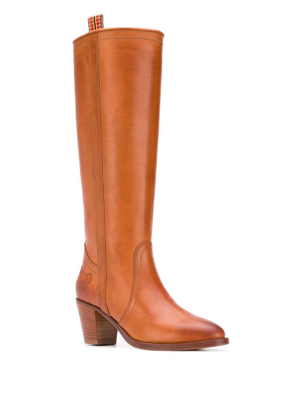 heeled knee-high riding boots - 2