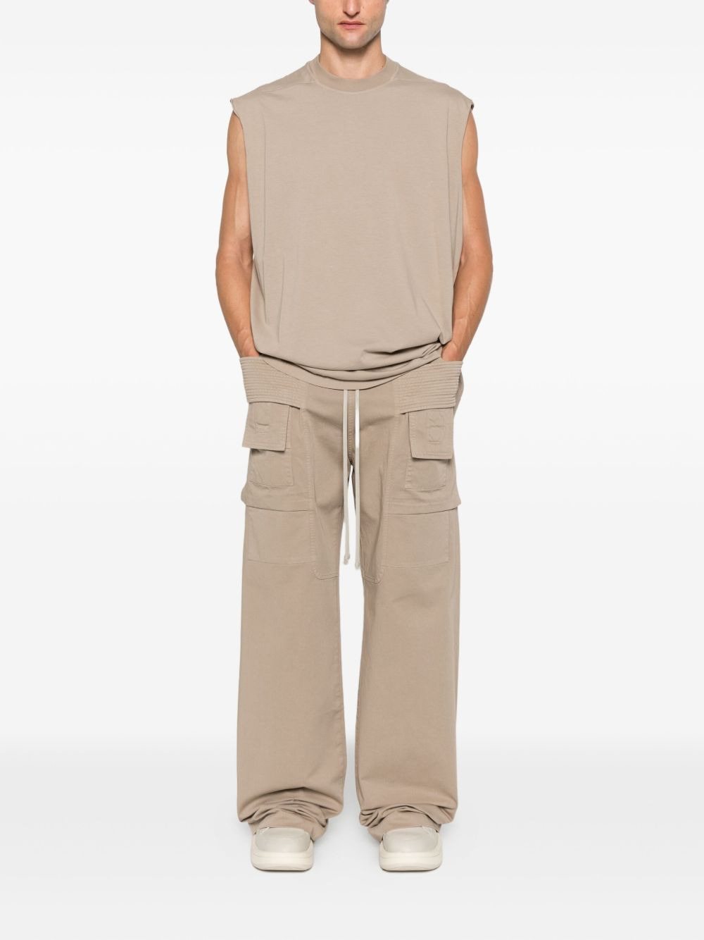 crew-neck sleeveless tank top - 2