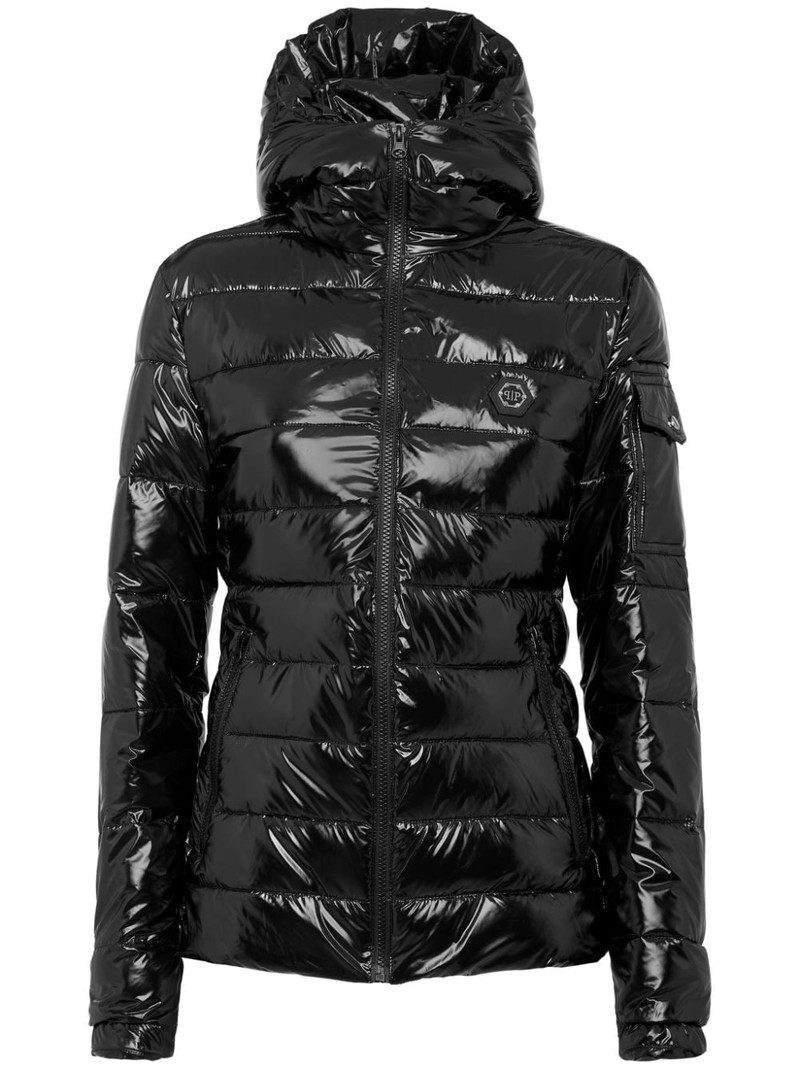 logo-plaque puffer jacket 1