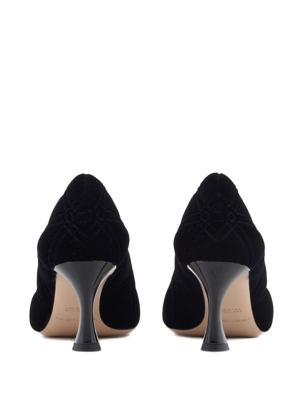 quilted pointed-toe pumps - 3