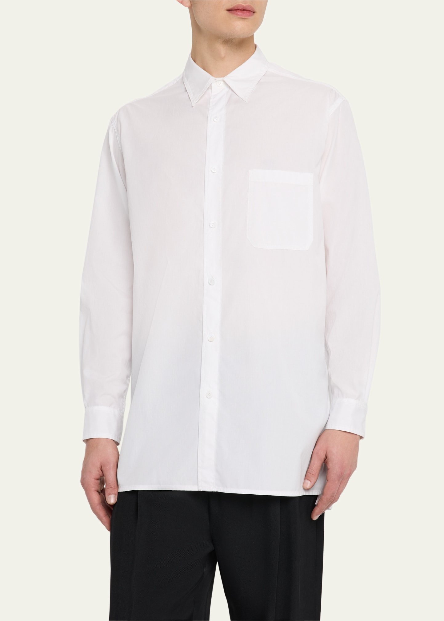 Men's Solid Poplin Dress Shirt - 4
