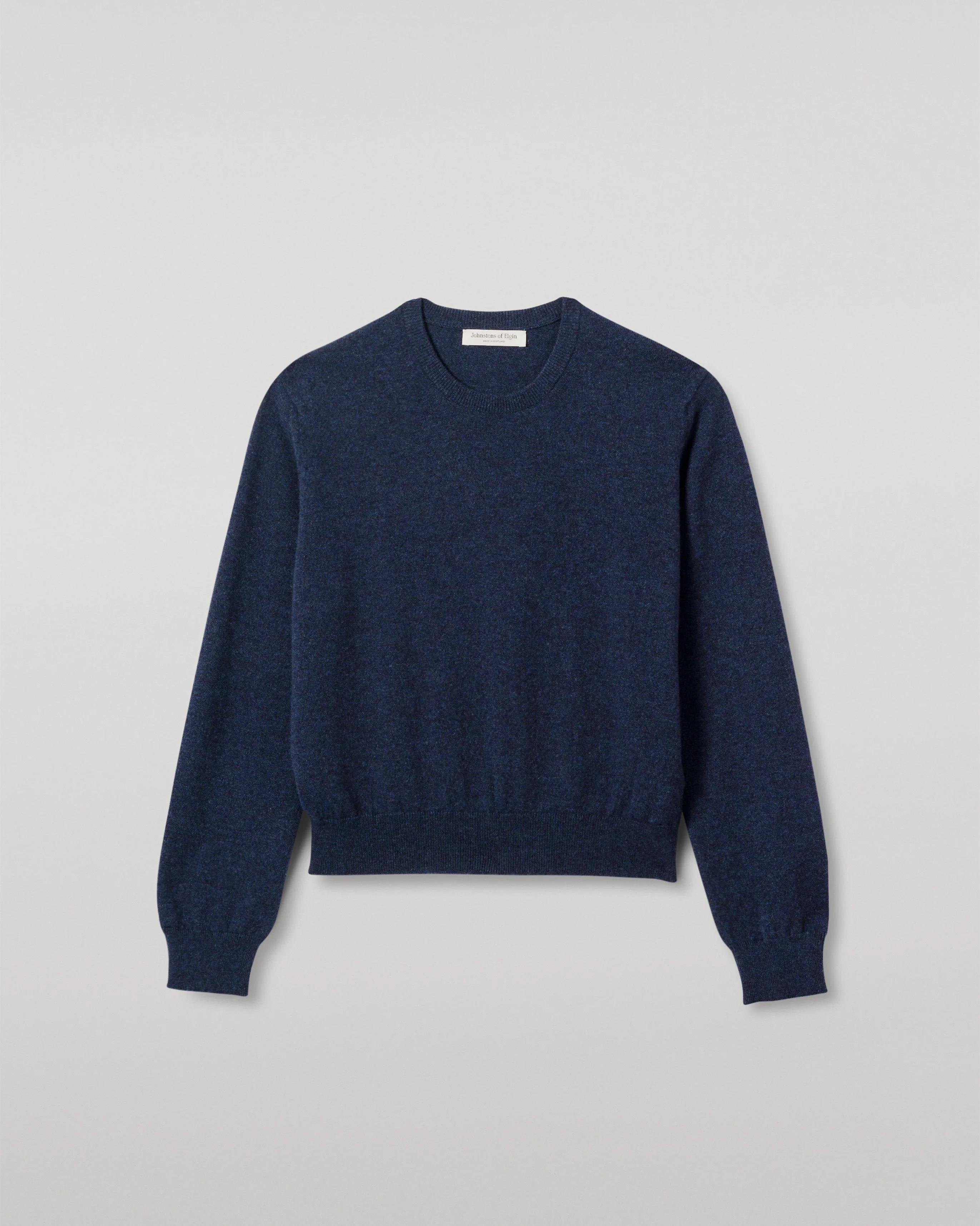 Lunan Navy Classic Cashmere Crew Jumper - 1