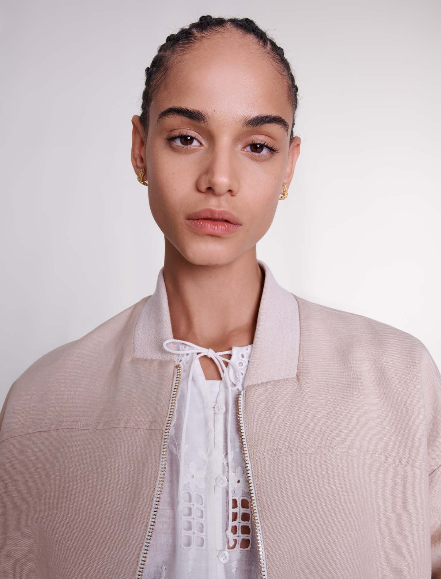 Cropped linen jacket - 7