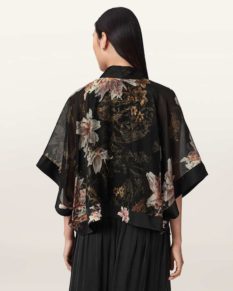 ALICE RELAXED FIT SILK BLEND FLORAL SHRUG 6