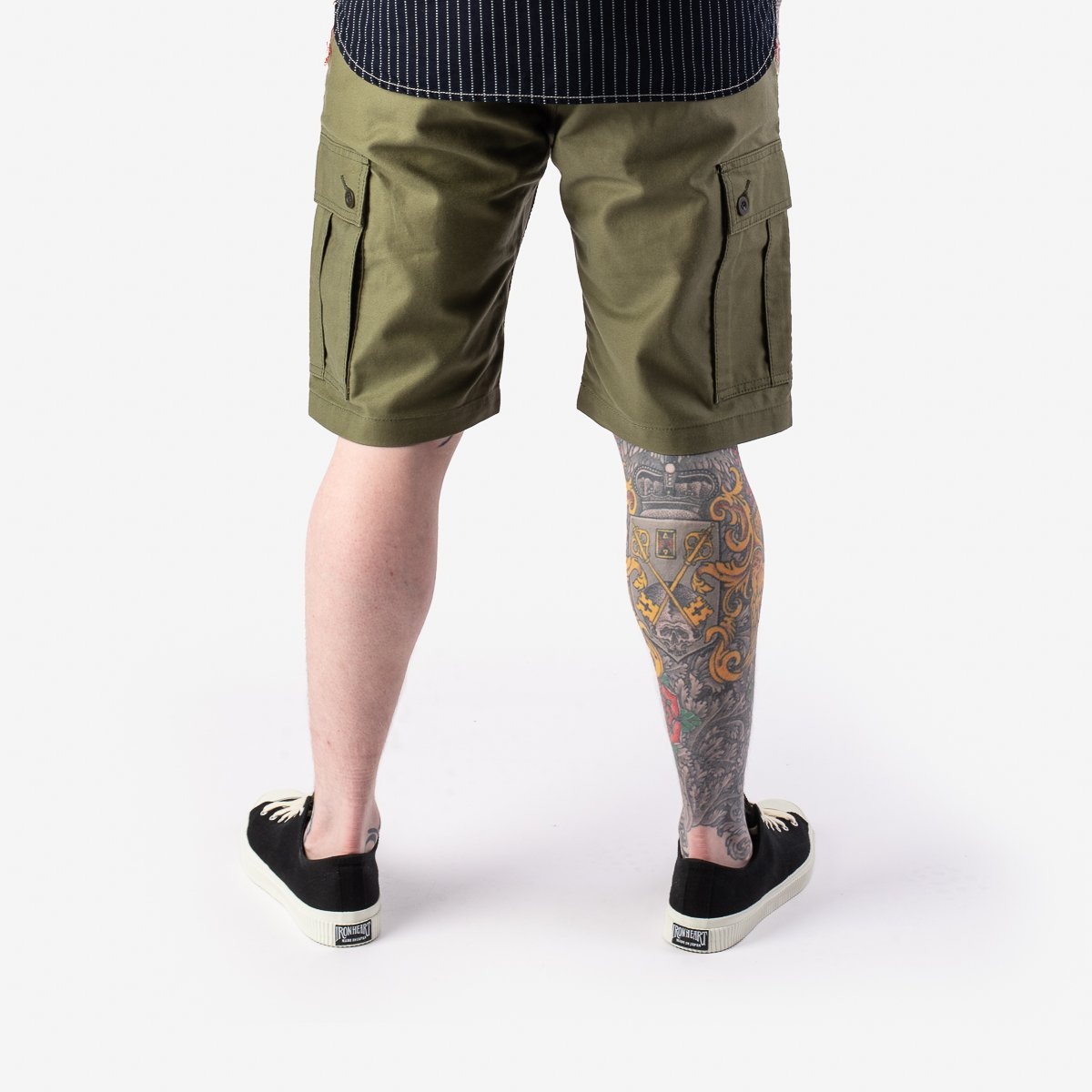 7.4oz Cotton Whipcord Camp Shorts - Olive - 3