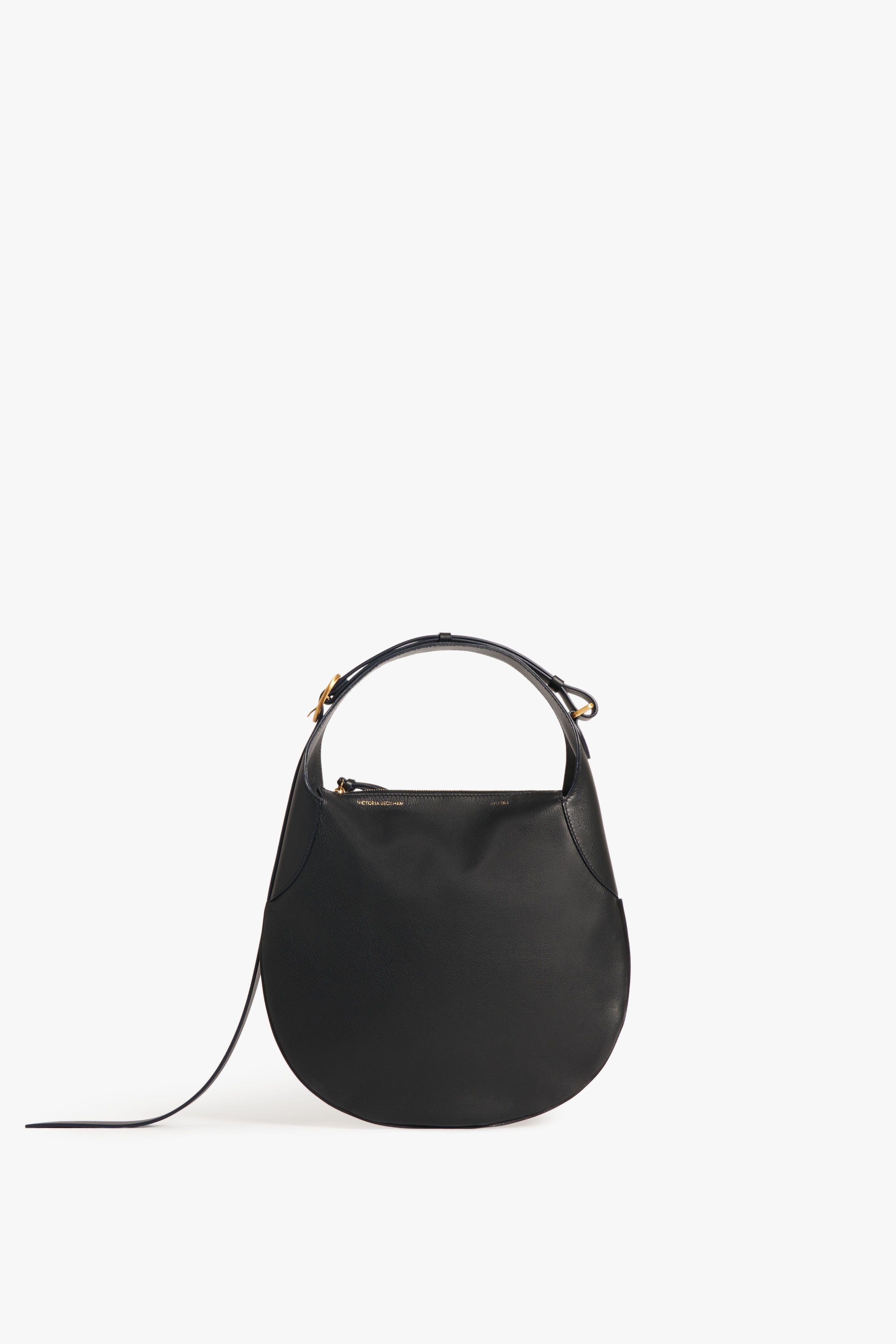 Small Half Moon Bag In Black Leather - 4