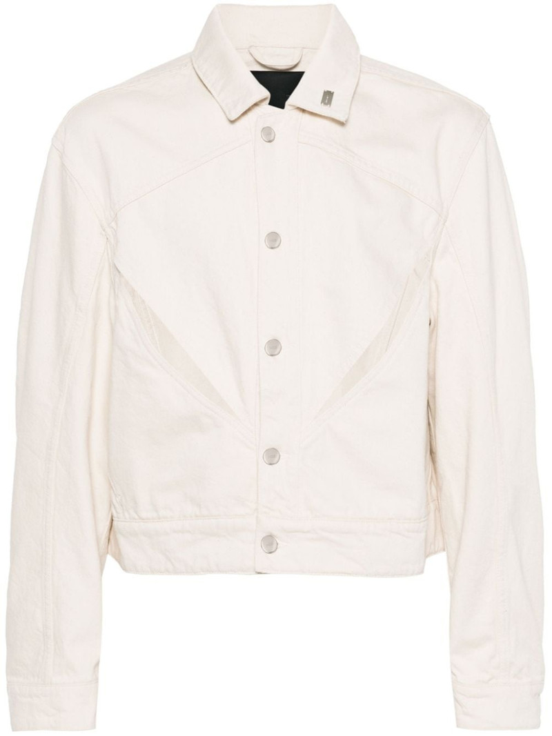 Equisetum cut-out detail denim jacket 1
