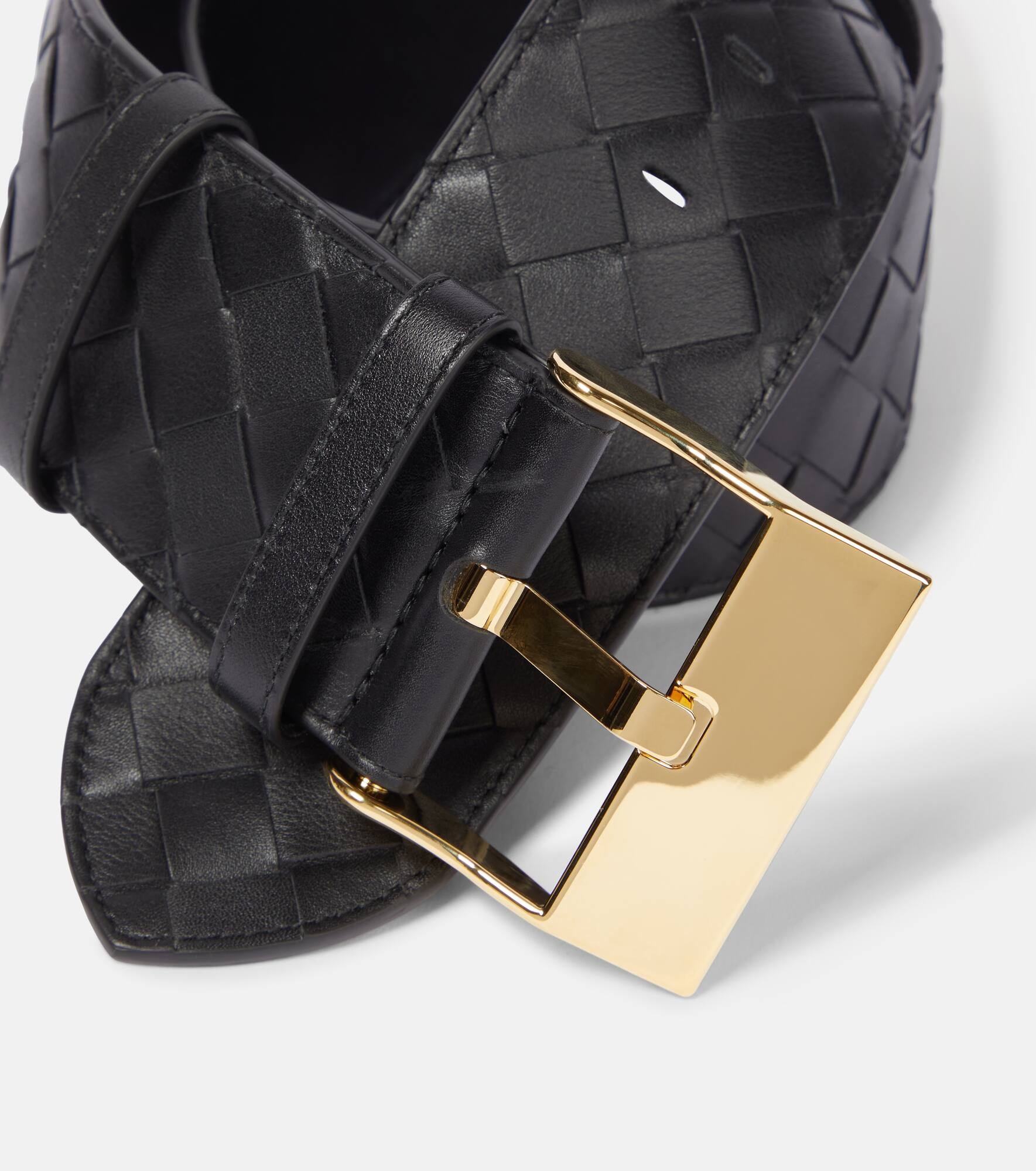Watch Intrecciato leather belt - 3