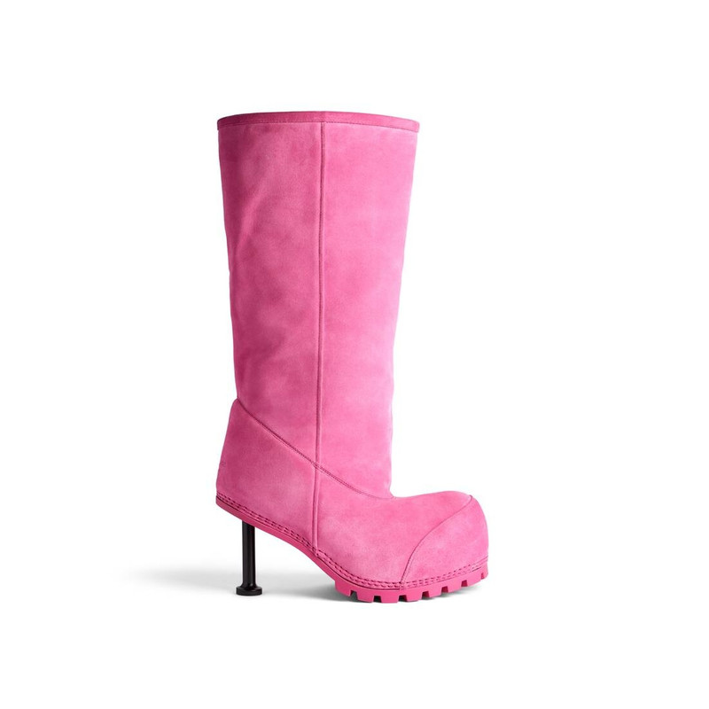 Women's Alaska Fur 90mm High Boot in Dark Pink 1
