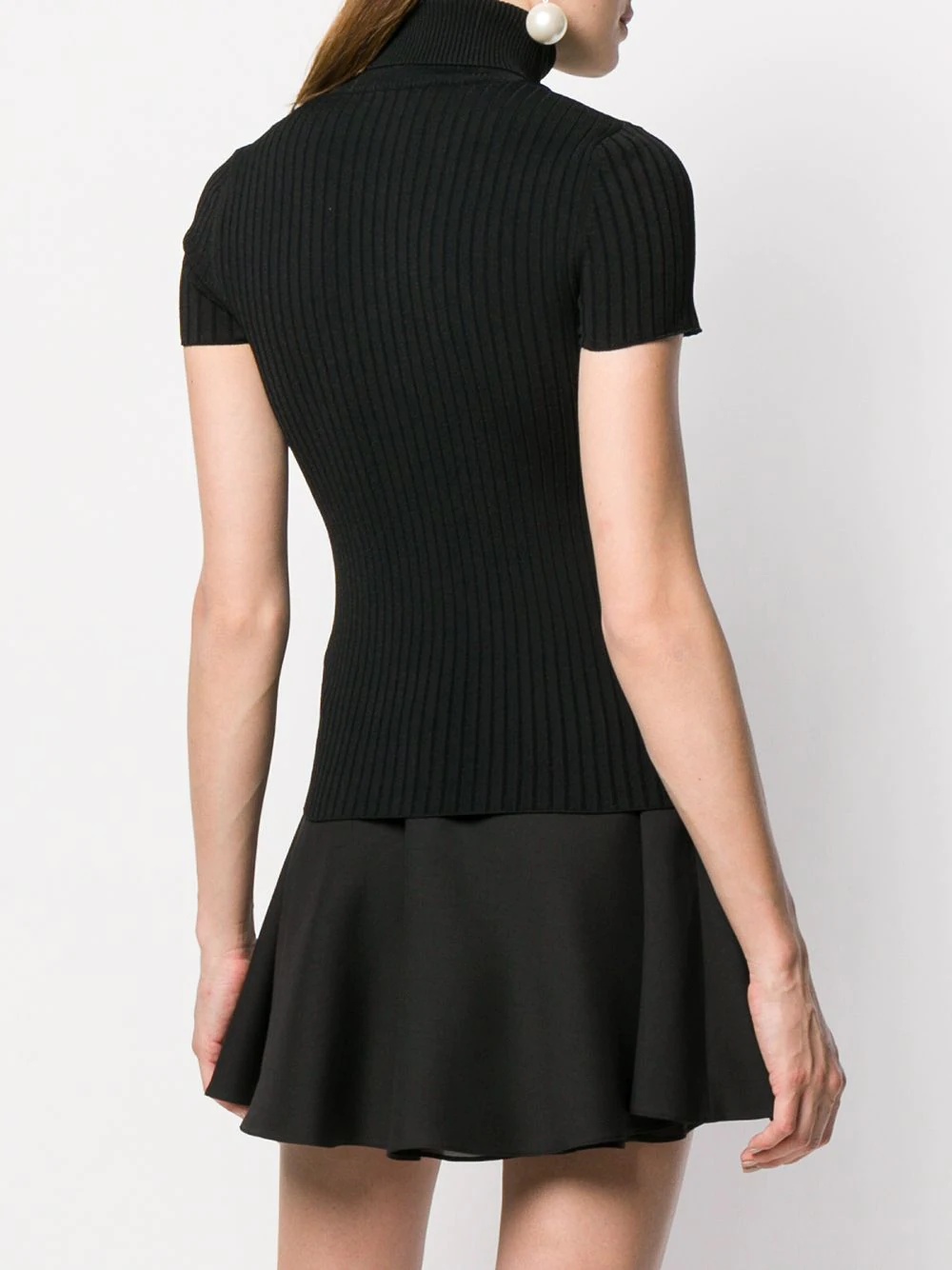 ribbed polo neck top  - 4