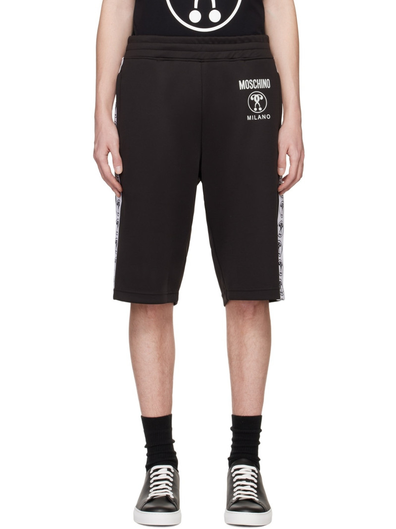 Black Double Question Mark Shorts 1