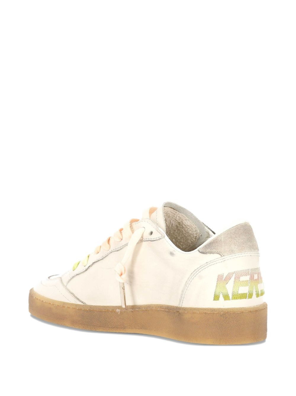 star-detail leather sneakers - 4