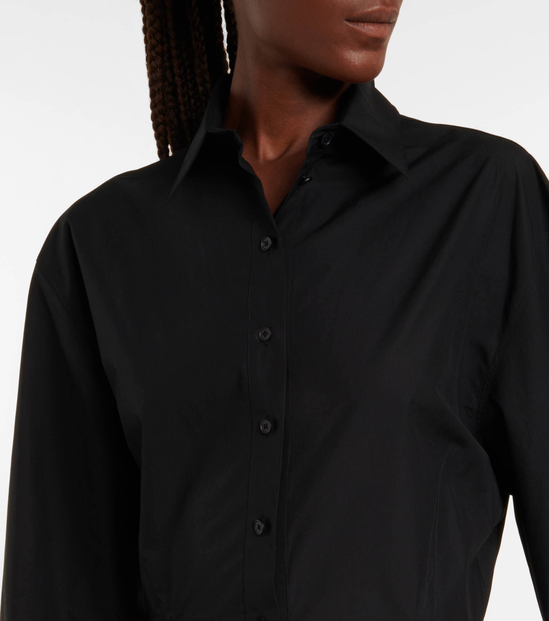 Cotton poplin shirt dress - 4