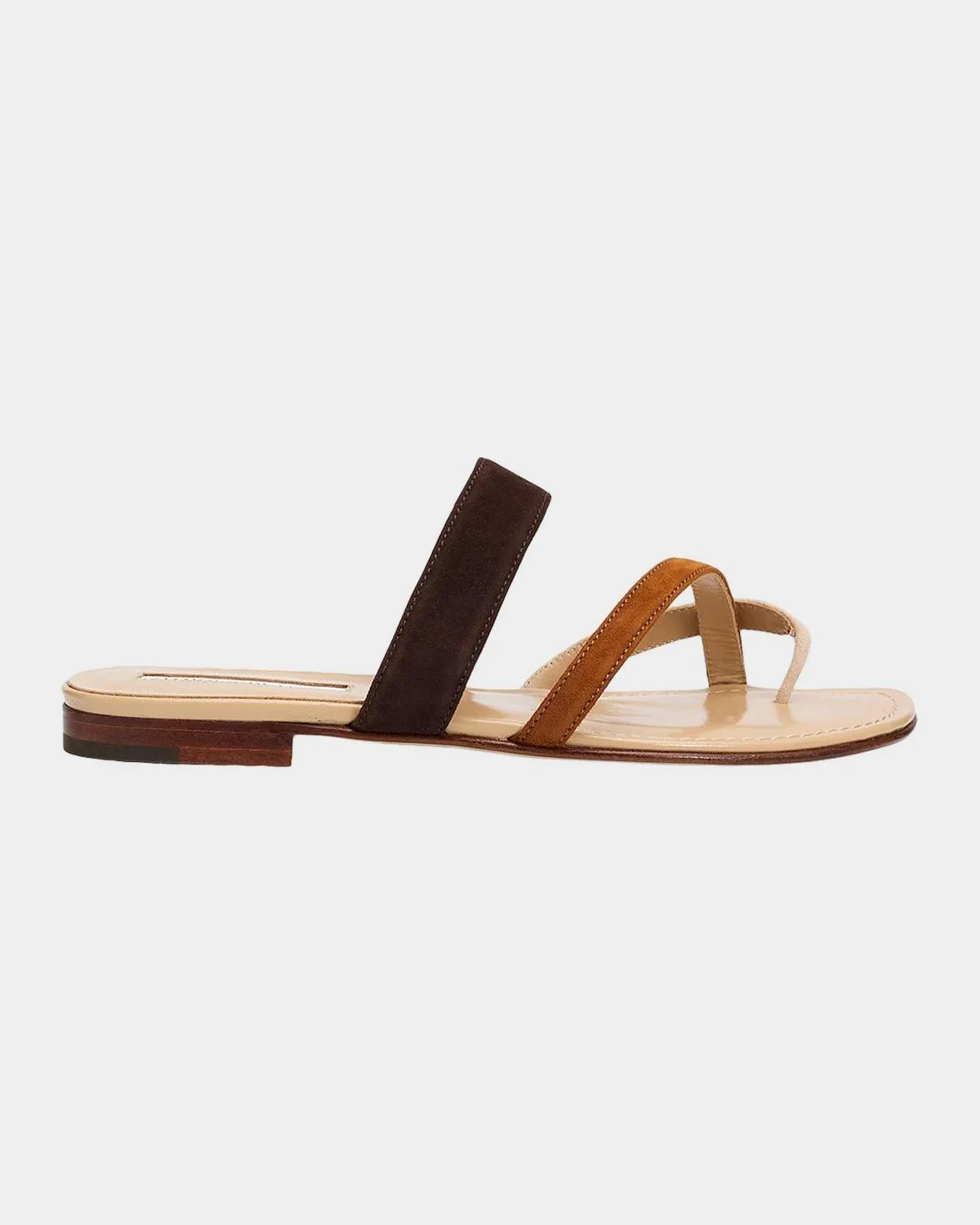 Susa Suede Crisscross Flat Sandals - 1