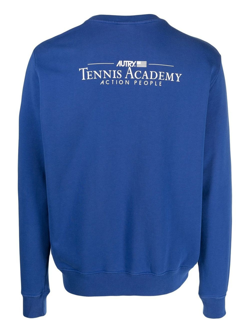 AUTRY Tennis logo-patch cotton sweatshirt outlook