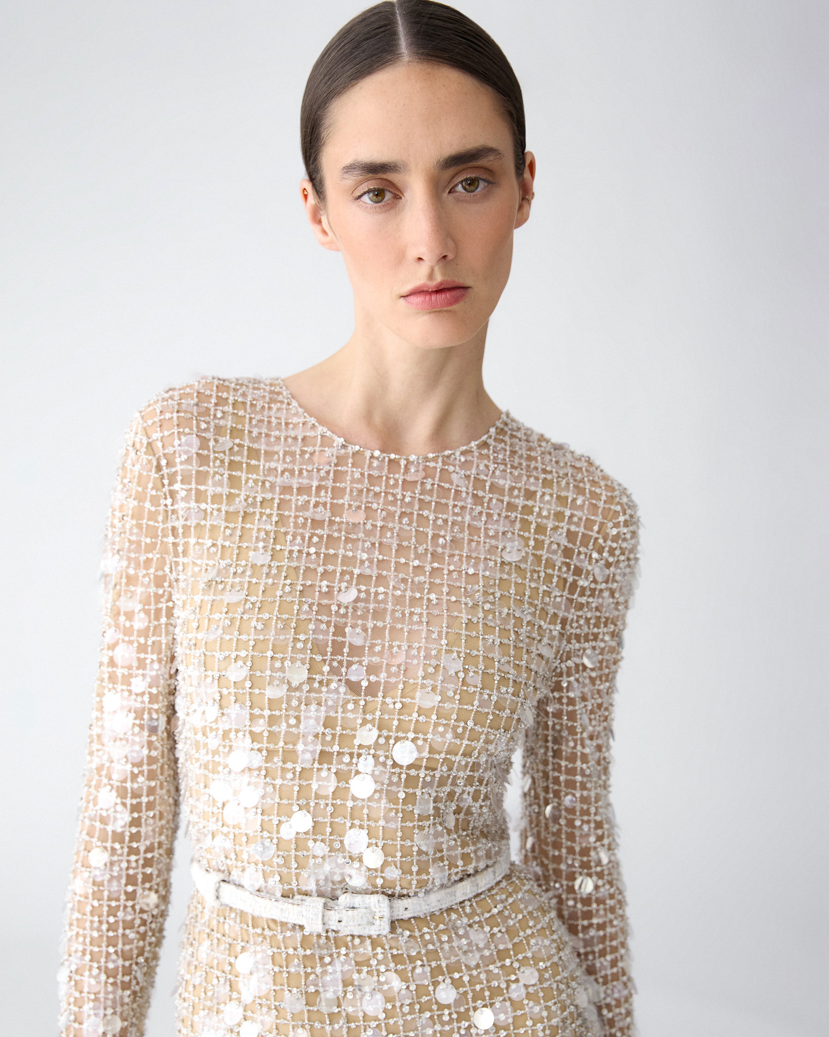 Crystal-Embroidered Midi Dress - 4
