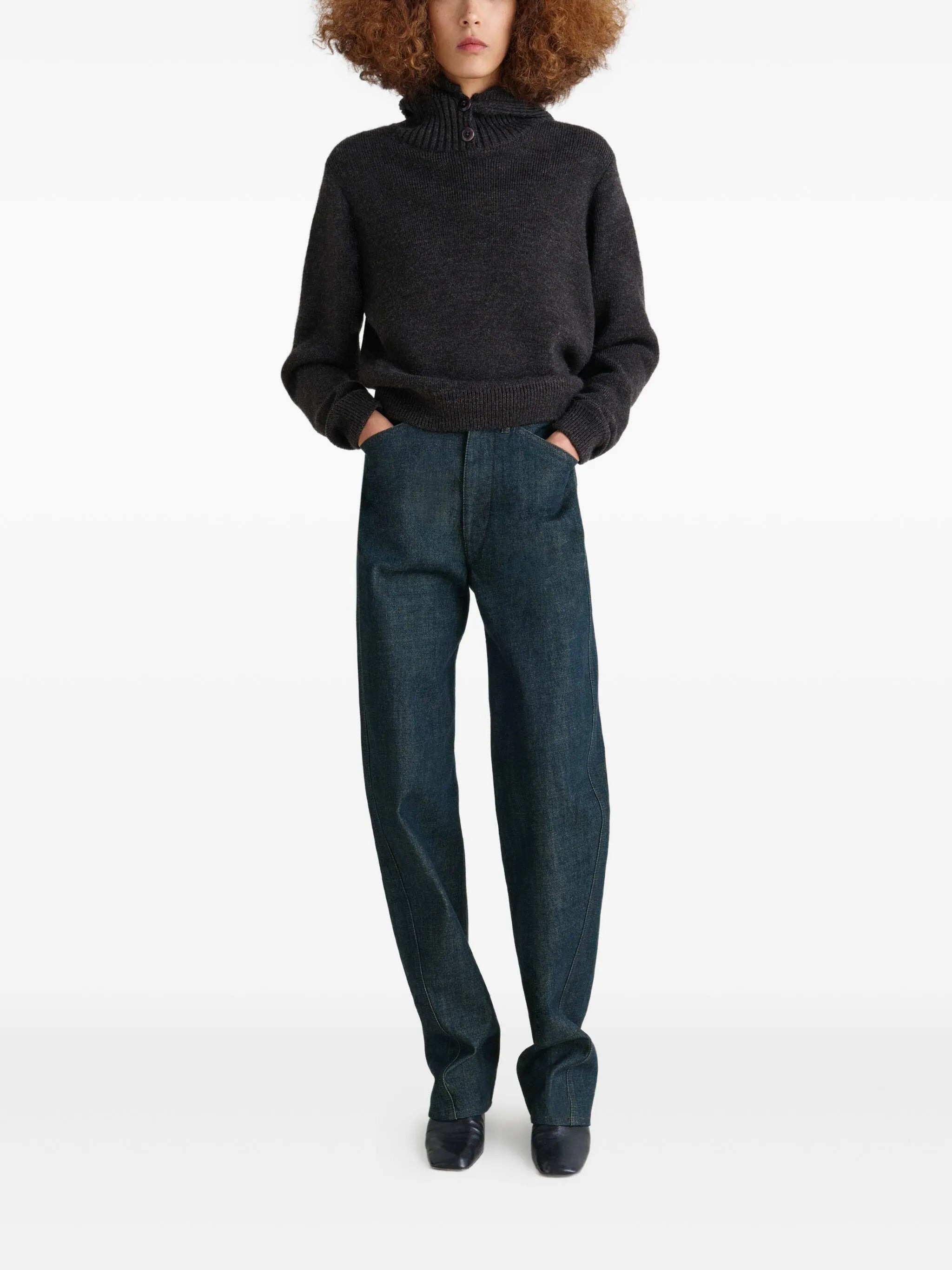 twisted five-pocket jeans - 2