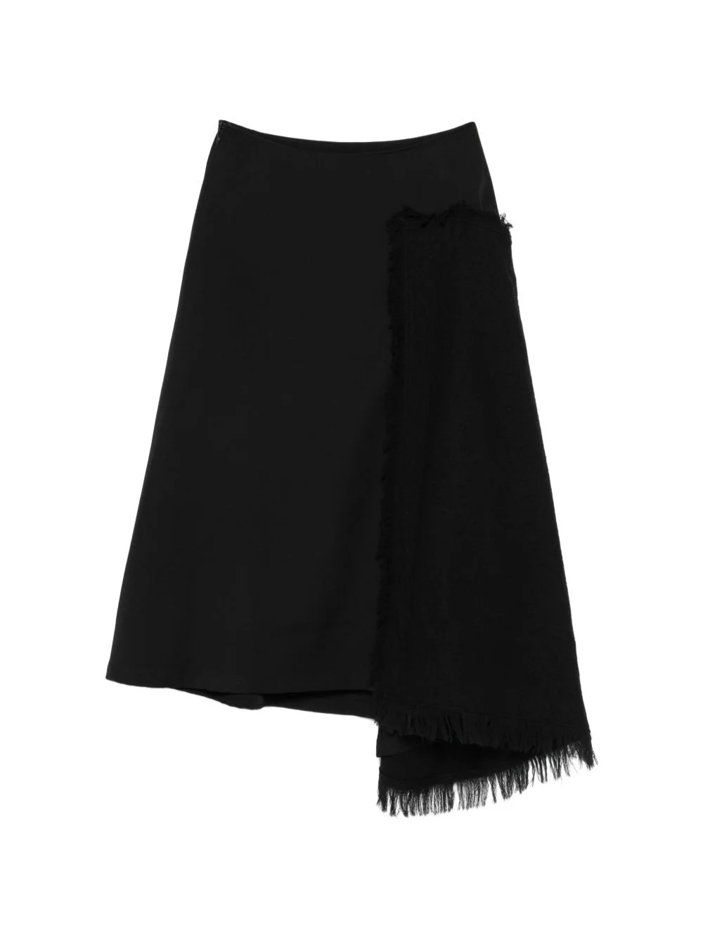 fringed-edge layered skirt - 1