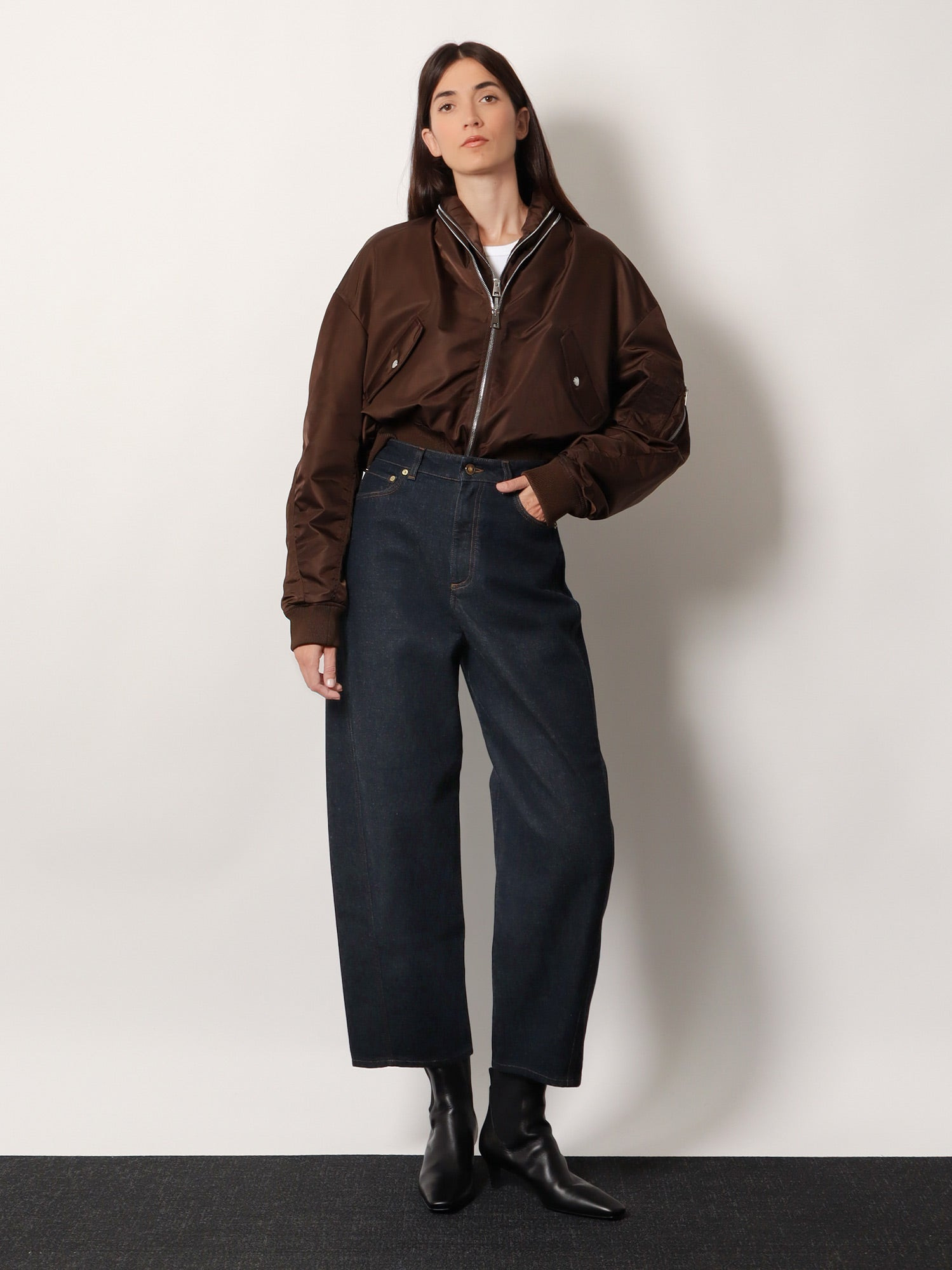 Twisted Dark Blue Denim Jeans - 2