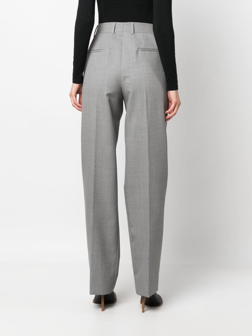 high-waist straight-leg trousers - 4