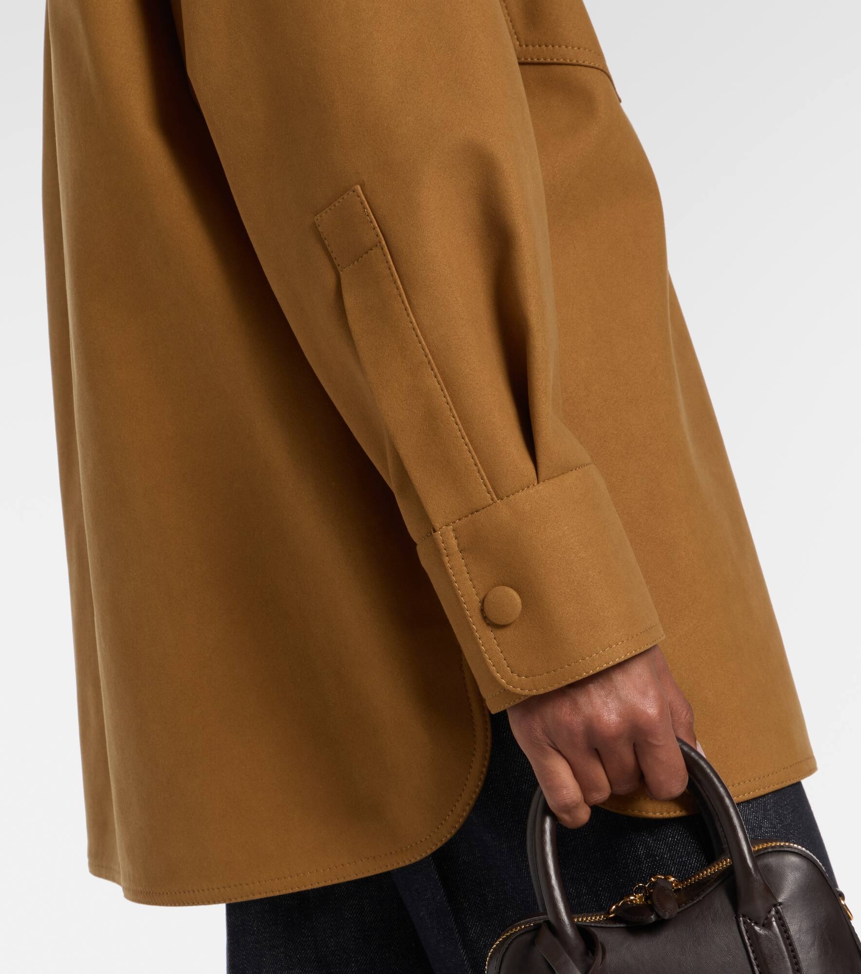Faux suede overshirt - 5