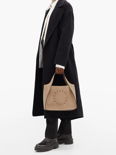 Stella McCartney Stella perforated-logo faux-leather tote bag outlook