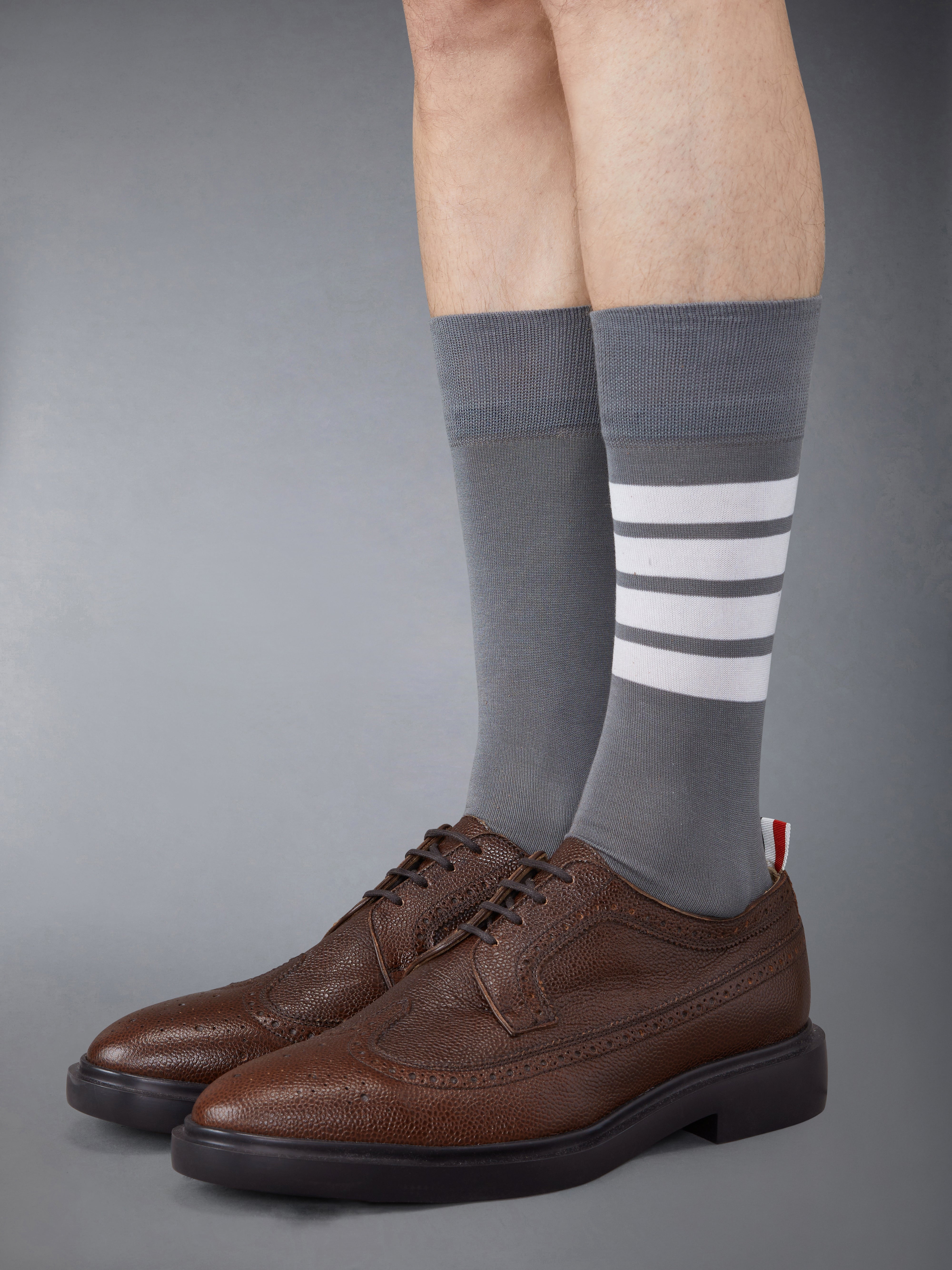 PEBBLE GRAIN LIGHTWEIGHT RUBBER SOLE LONGWING BROGUES - 4