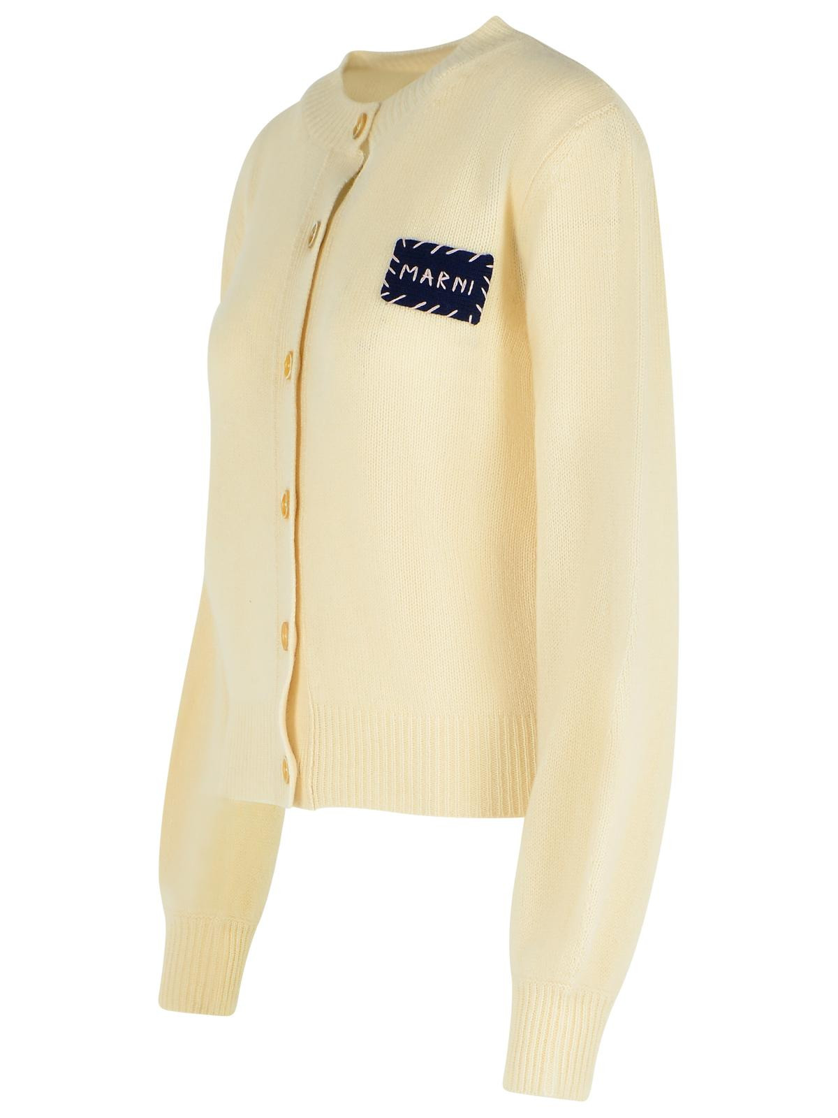 Marni Ivory Cashmere Cardigan Women - 2
