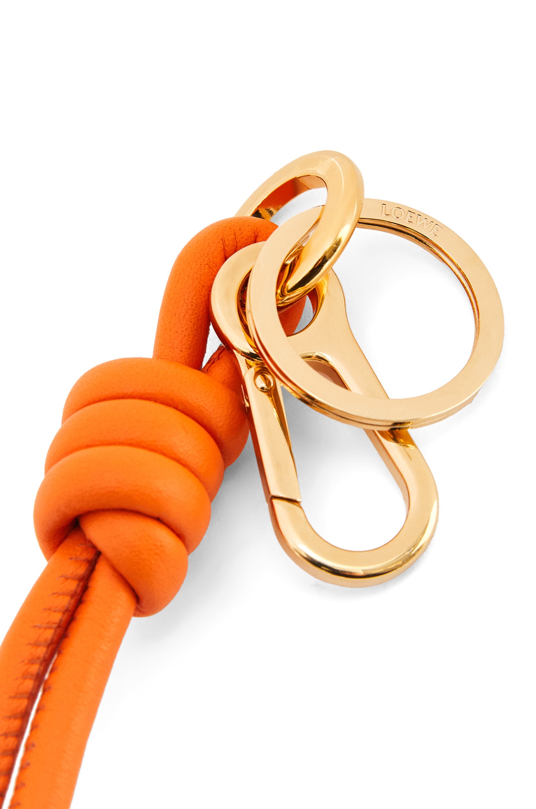 Knot charm in classic calfskin and brass - 3