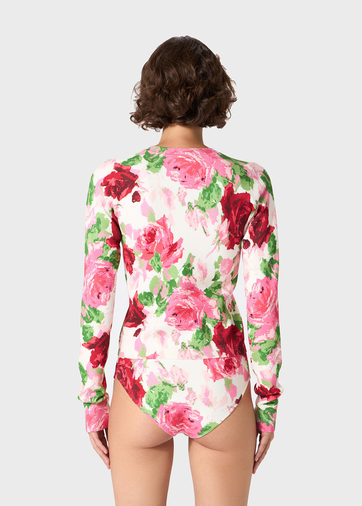 PEONY-PRINTED VISCOSE CARDIGAN - 4