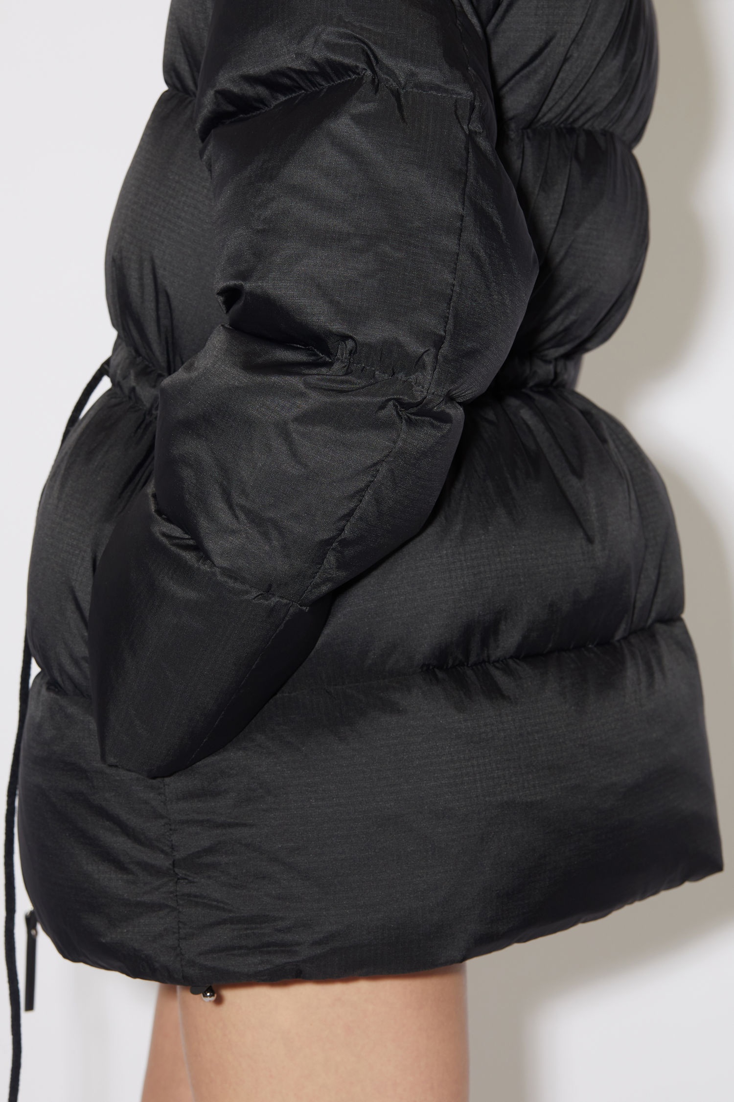 Hooded puffer coat - Black - 8