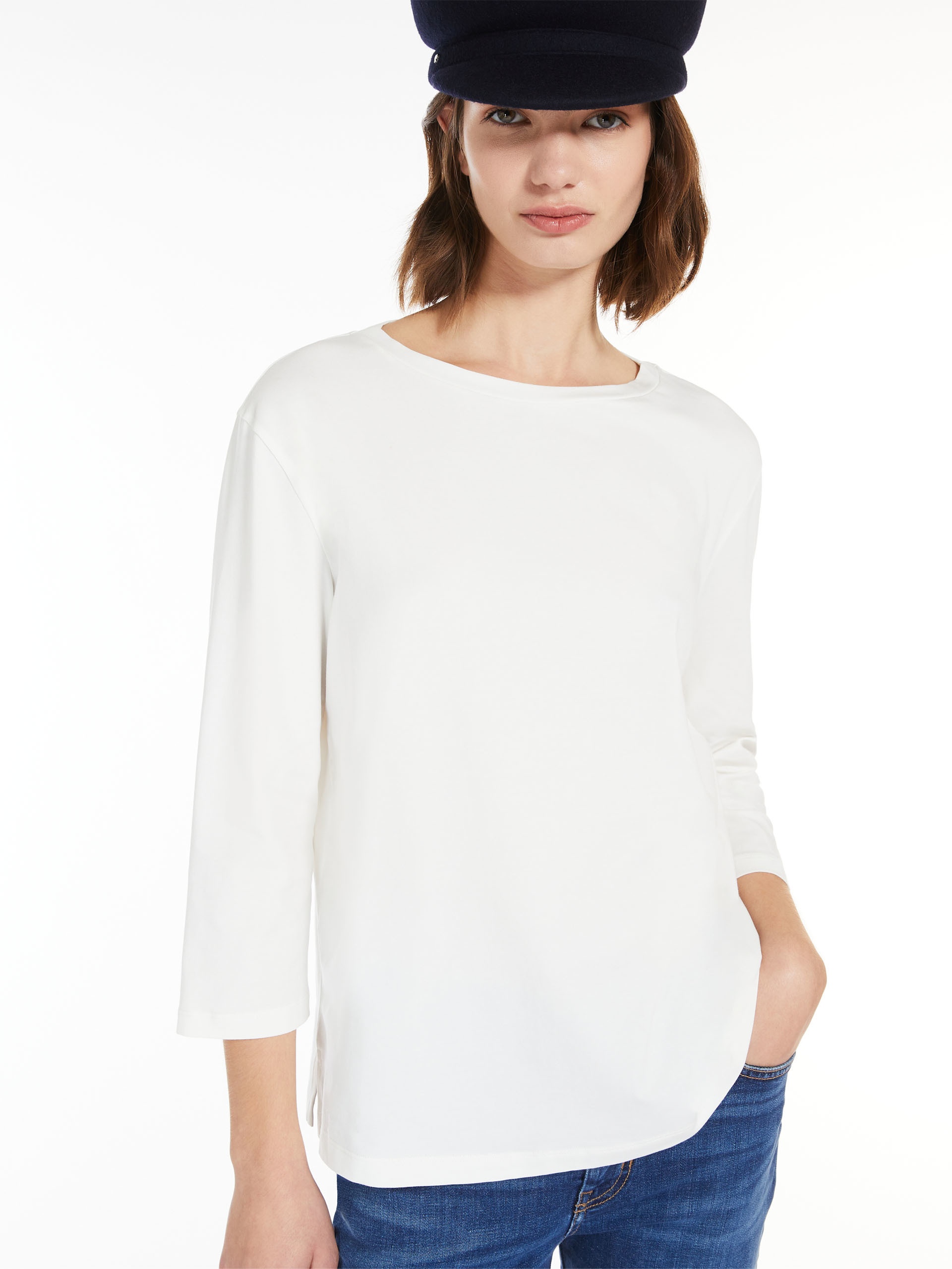 MULTIA Jersey boat-neck T-shirt - 5