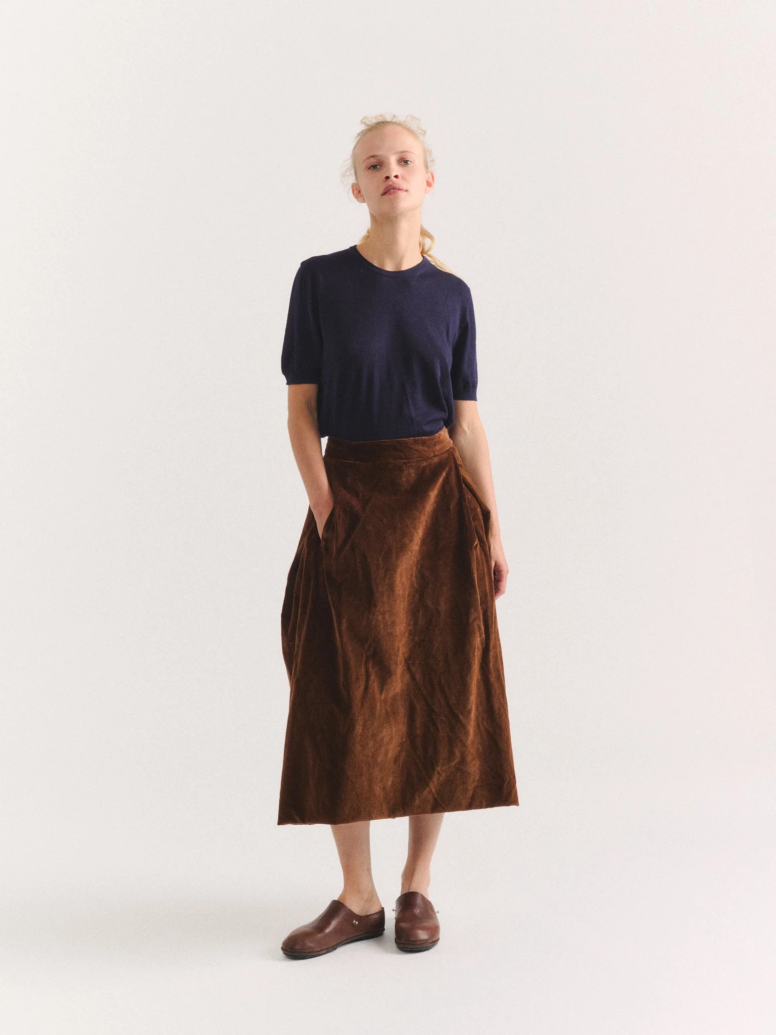 MOON SKIRT - H CORD - TAN - 1