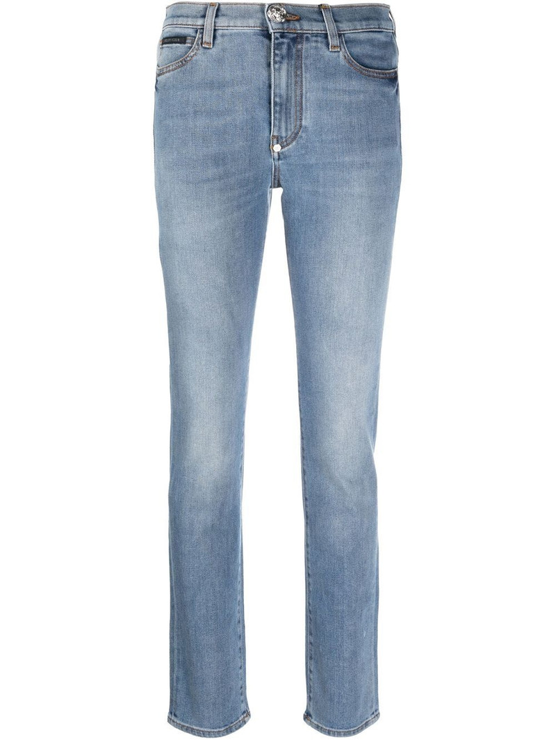 mid-rise slim-cut jeans 1