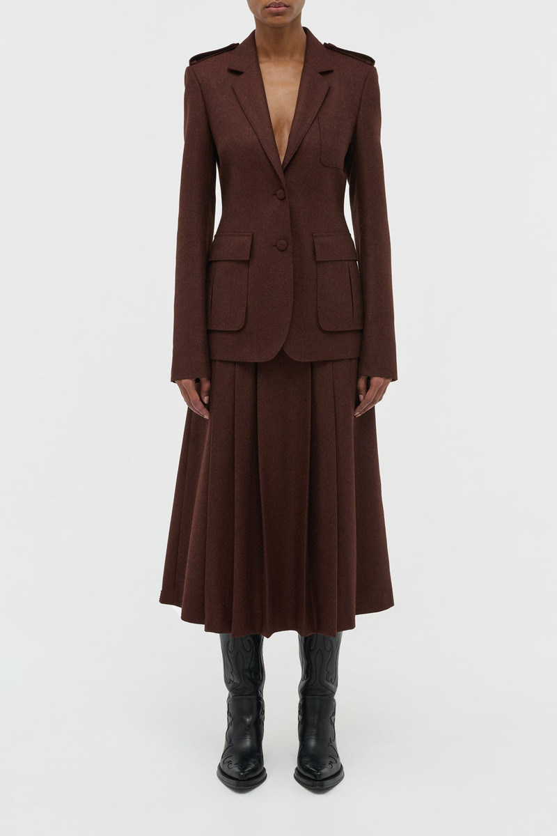 GABRIELA HEARST Louisa Blazer in Burnt Sienna Wool Cashmere Flannel outlook
